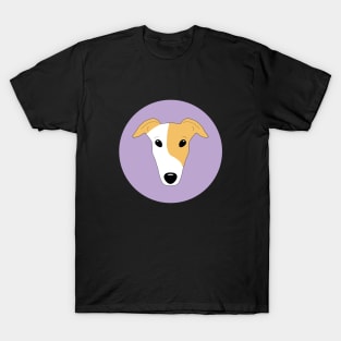 Fawn and white greyhound face T-Shirt